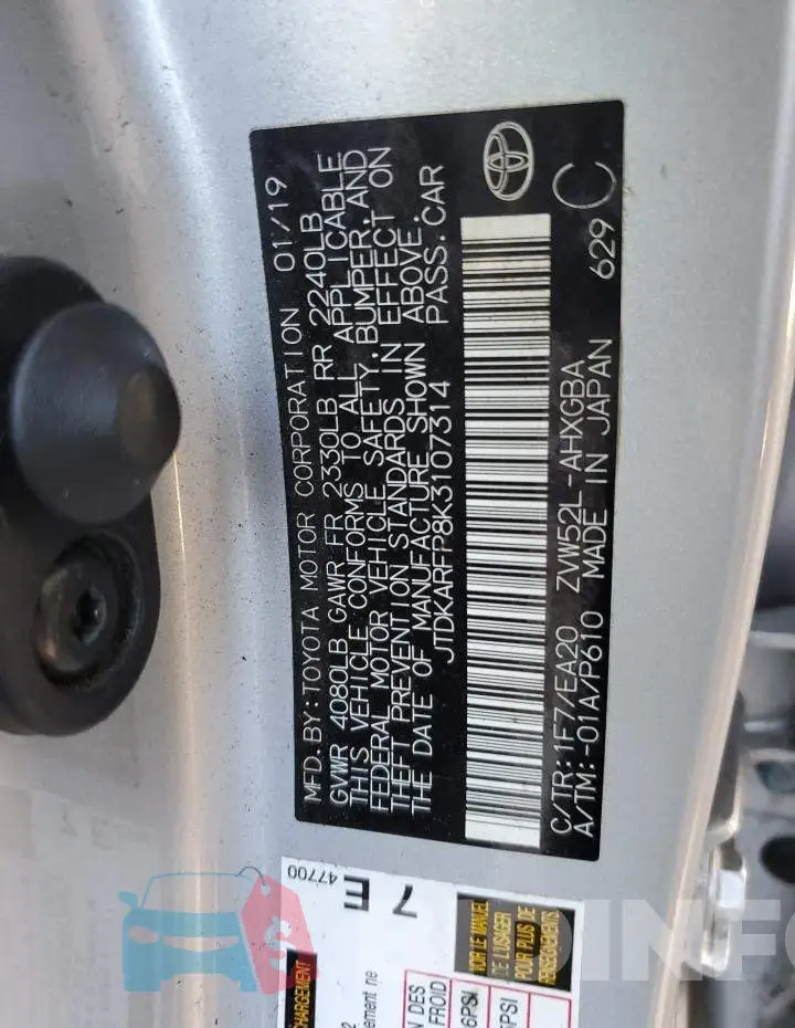 JTDKARFP8K3107314 Photo# 12