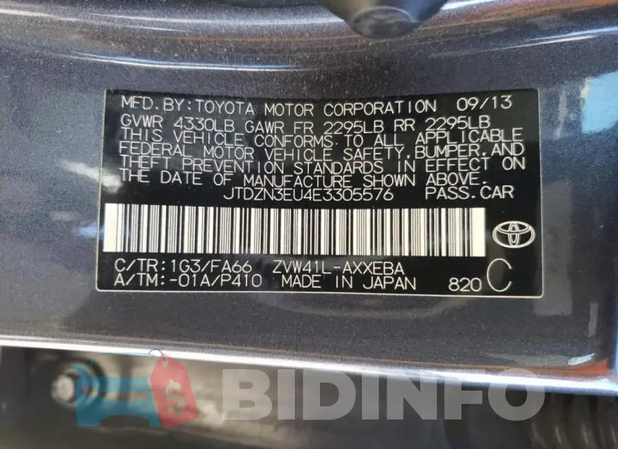 JTDZN3EU4E3305576 Photo# 12