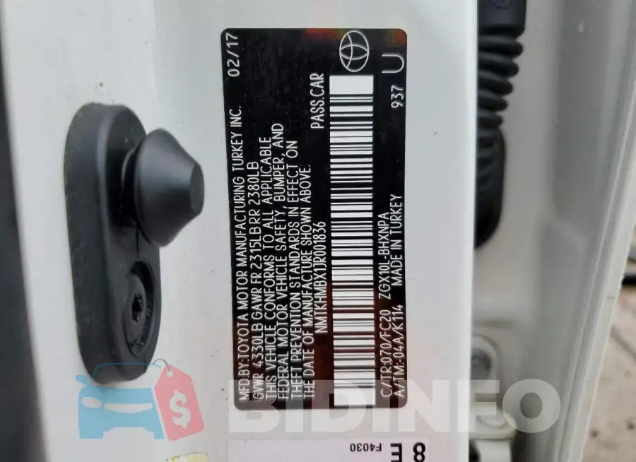 NMTKHMBX1JR001836 Photo# 12