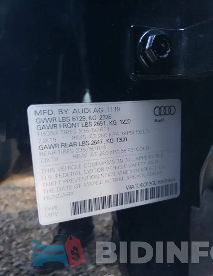 WA1DECF30L1049844 Photo# 12