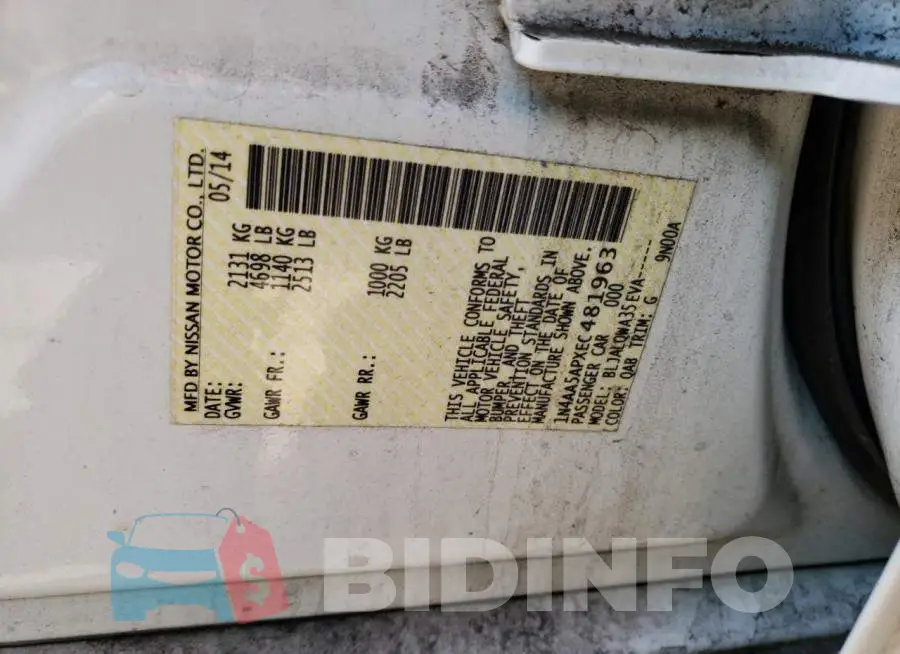 1N4AA5APXEC481963 Photo# 12