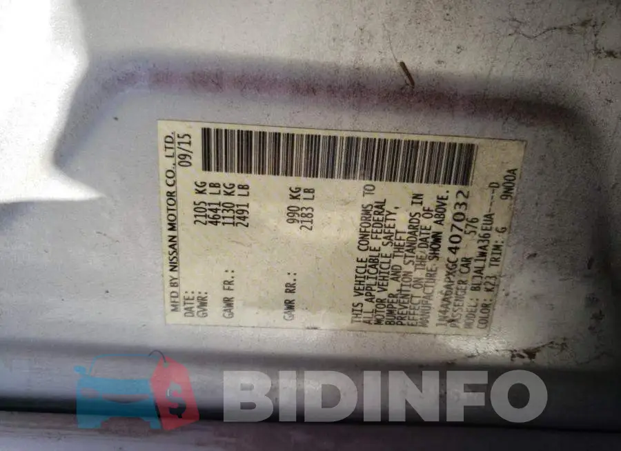 1N4AA6APXGC407032 Photo# 12