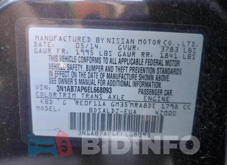 3N1AB7AP6EL668093 Photo# 12