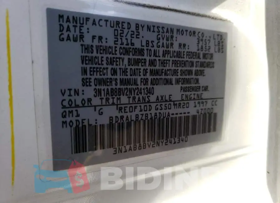 3N1AB8BV2NY241340 Photo# 12