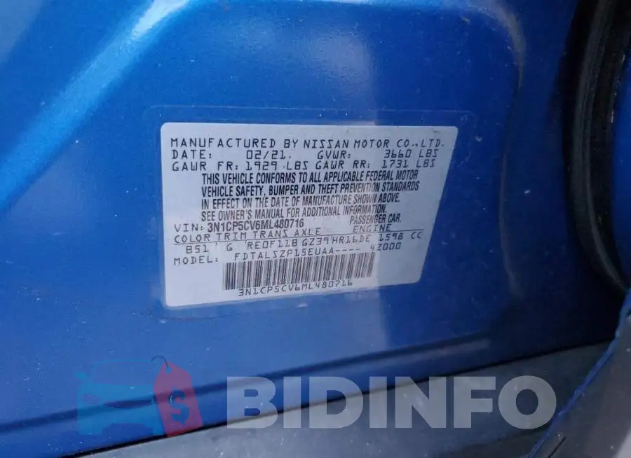 3N1CP5CV6ML480716 Photo# 10