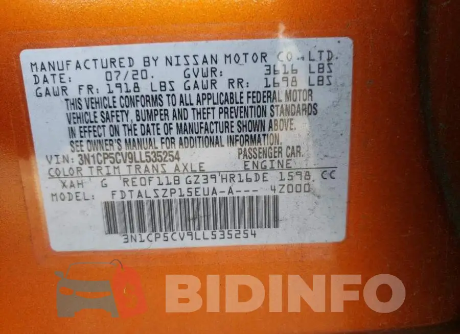 3N1CP5CV9LL535254 Photo# 12
