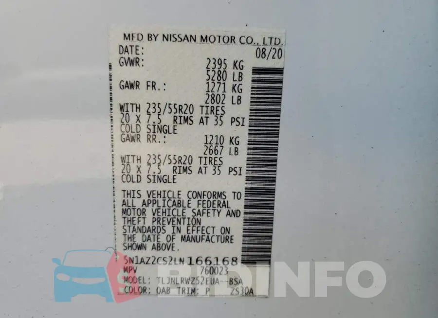 5N1AZ2CS2LN166168 Photo# 12