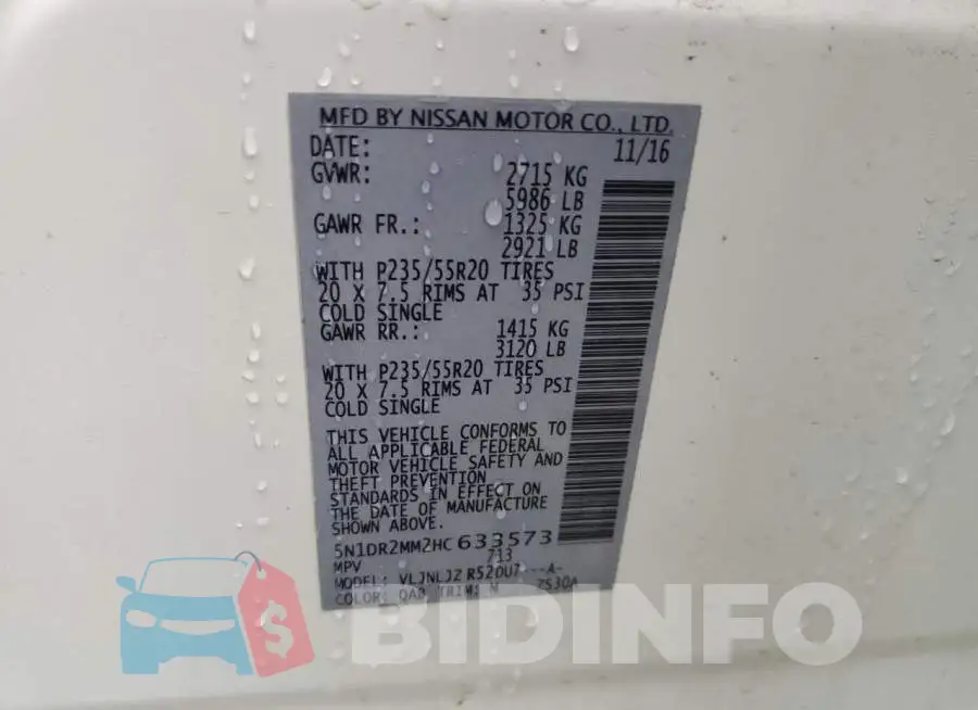 5N1DR2MM2HC633573 Photo# 13