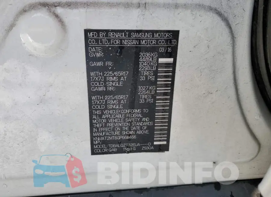 KNMAT2MT6GP669466 Photo# 13