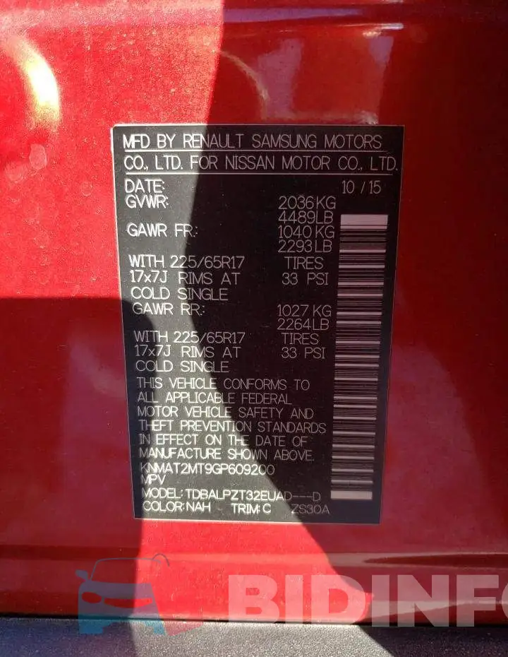 KNMAT2MT9GP609200 Photo# 13