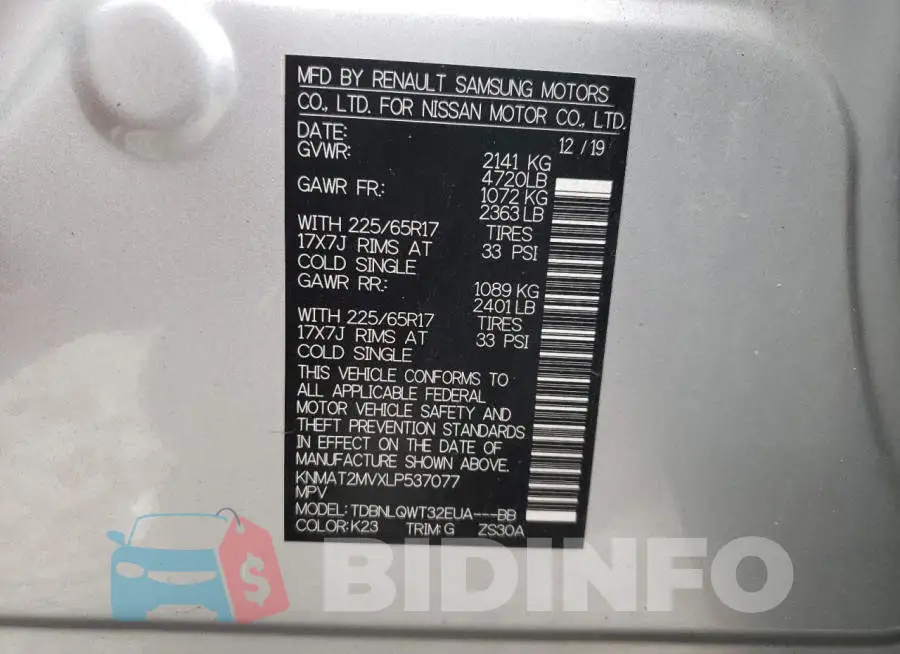 KNMAT2MVXLP537077 Photo# 13
