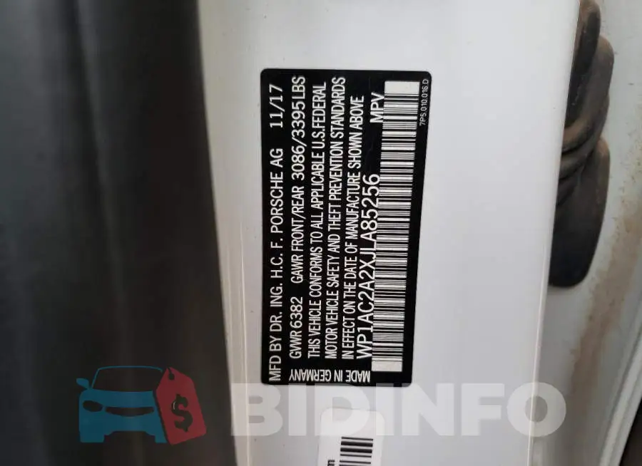 WP1AC2A2XJLA85256 Photo# 12
