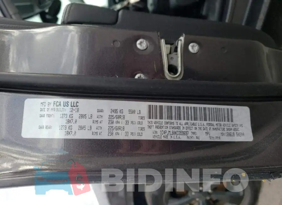 1C4PJMLB0KD359697 Photo# 13