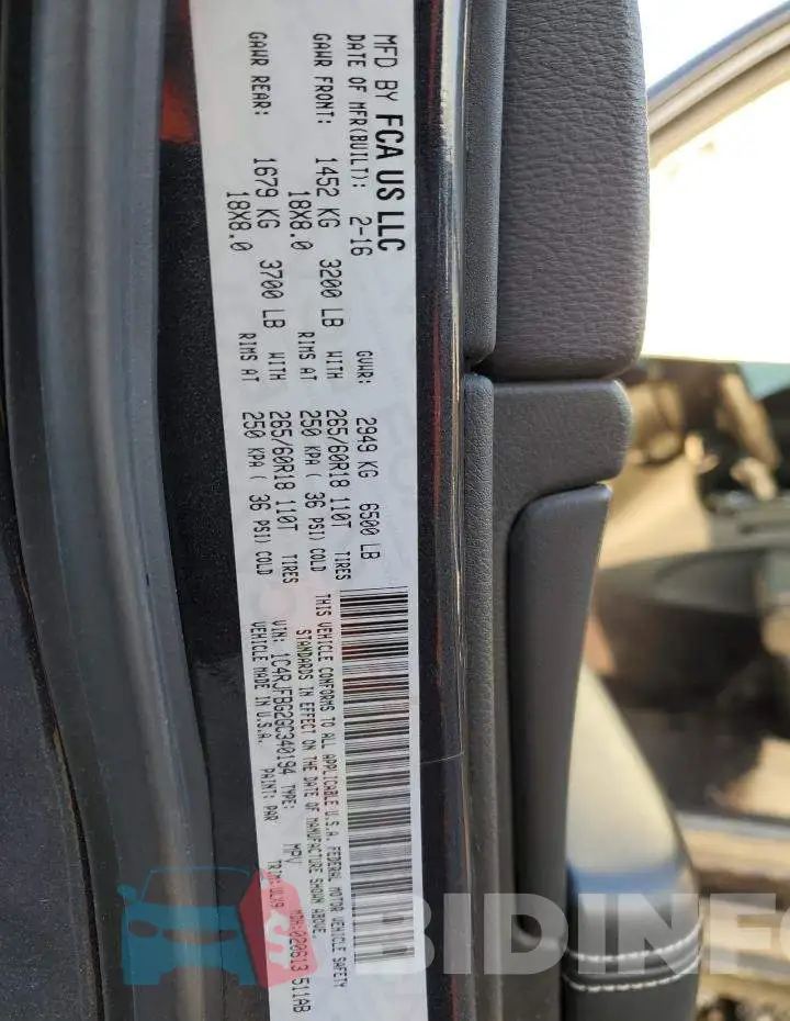 1C4RJFBG2GC340194 Photo# 13