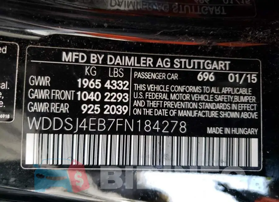 WDDSJ4EB7FN184278 Photo# 13