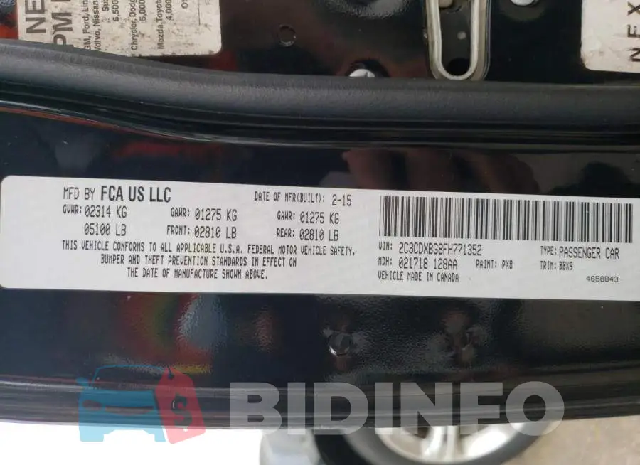 2C3CDXBG8FH771352 Photo# 12
