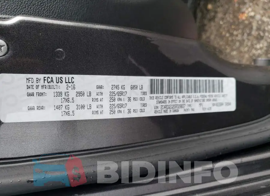 2C4RDGEG2GR328837 Photo# 14