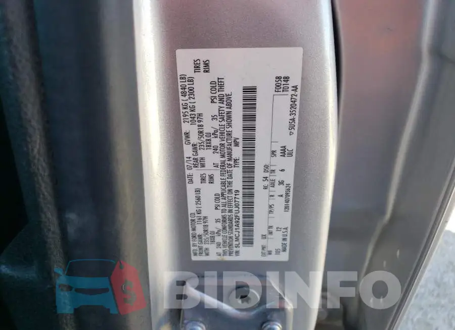 5LMCJ1A92FUJ07719 Photo# 13