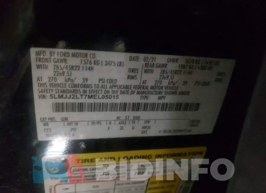 5LMJJ2LT7MEL05015 Photo# 13
