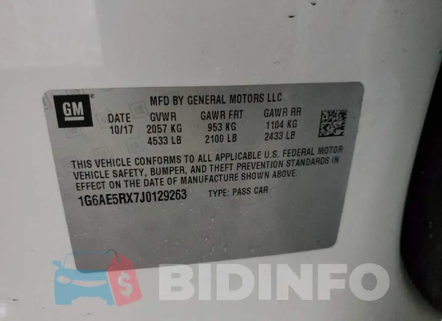 1G6AE5RX7J0129263 Photo# 12