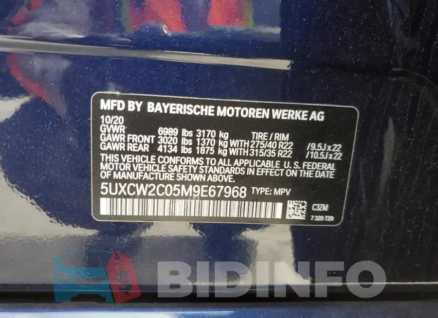 5UXCW2C05M9E67968 Photo# 13