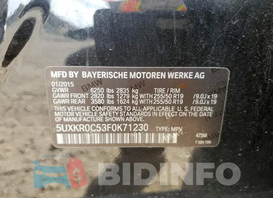 5UXKR0C53F0K71230 Photo# 13