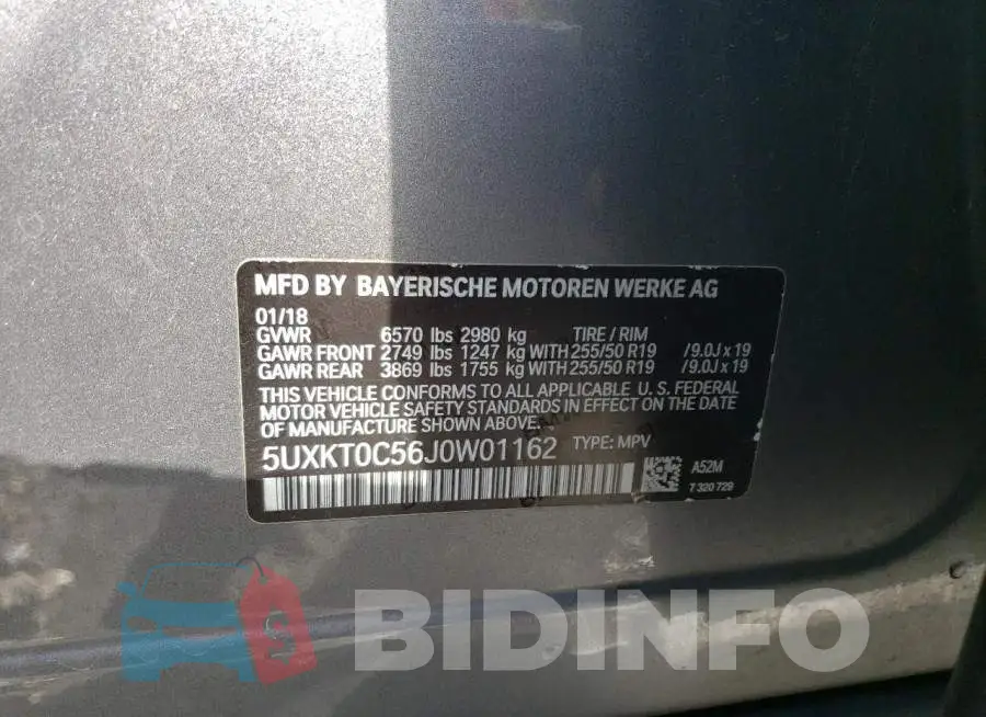 5UXKT0C56J0W01162 Photo# 13