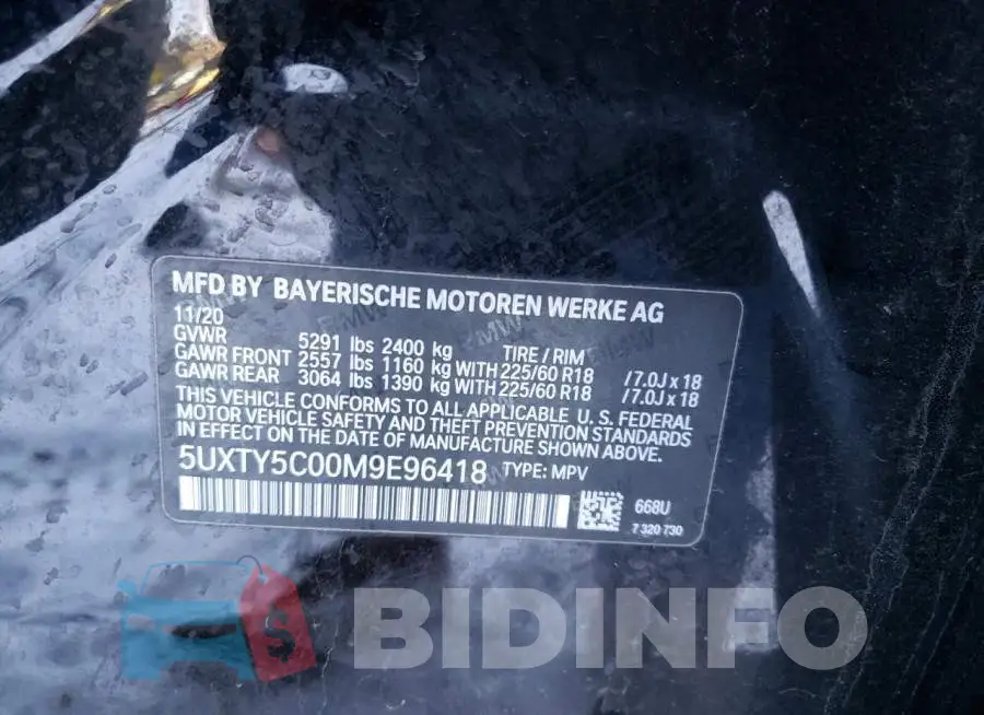 5UXTY5C00M9E96418 Photo# 13