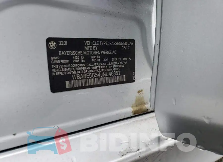 WBA8E5G54JNU46351 Photo# 12