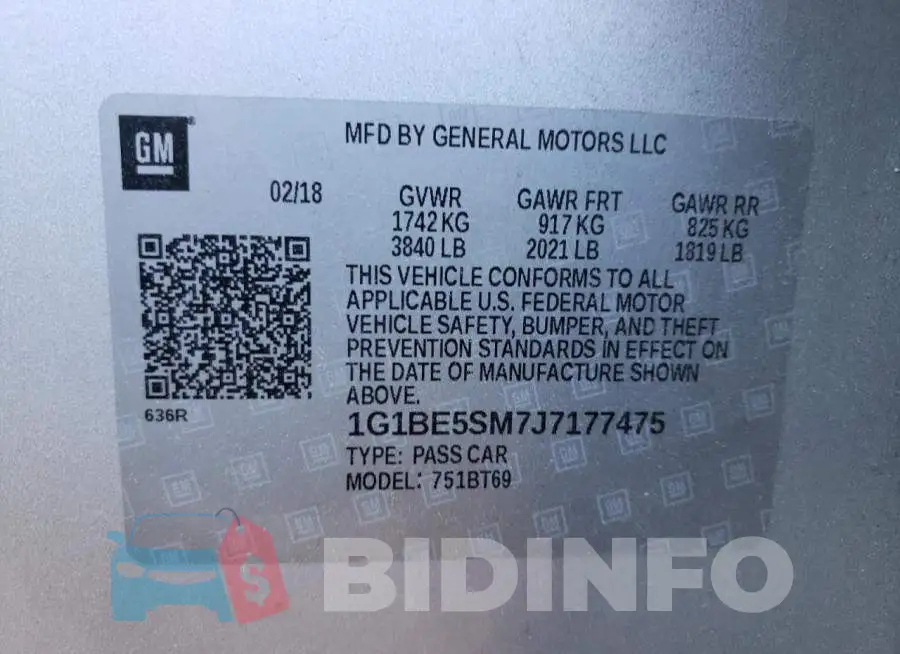 1G1BE5SM7J7177475 Photo# 13
