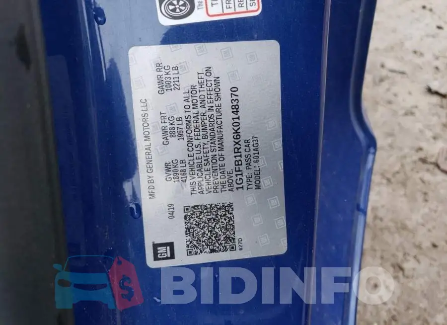 1G1FB1RX6K0148370 Photo# 12