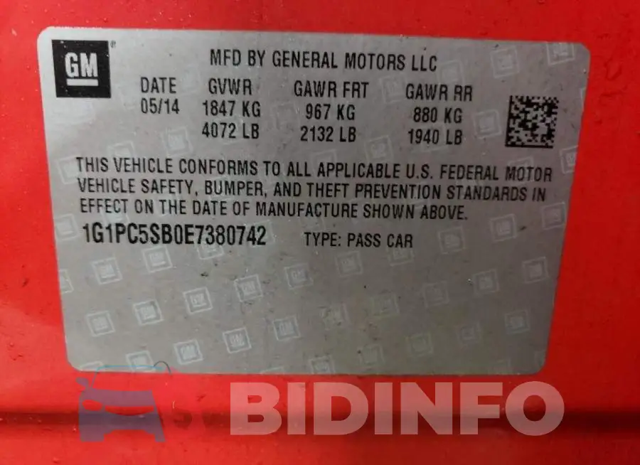 1G1PC5SB0E7380742 Photo# 12