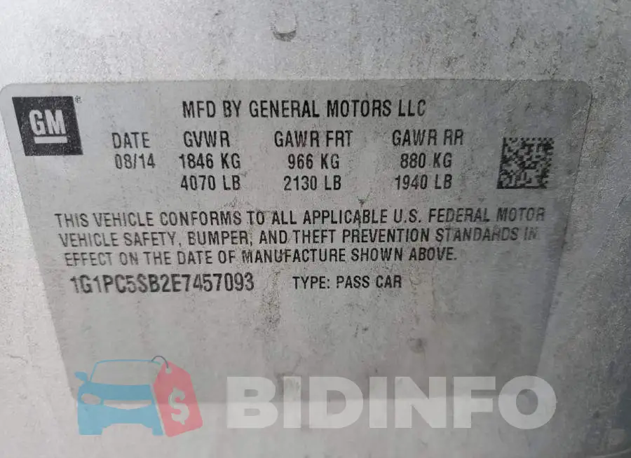 1G1PC5SB2E7457093 Photo# 12