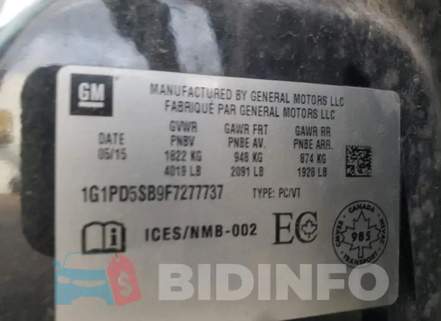 1G1PD5SB9F7277737 Photo# 10