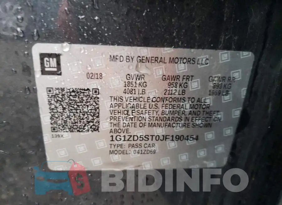 1G1ZD5ST0JF190454 Photo# 12