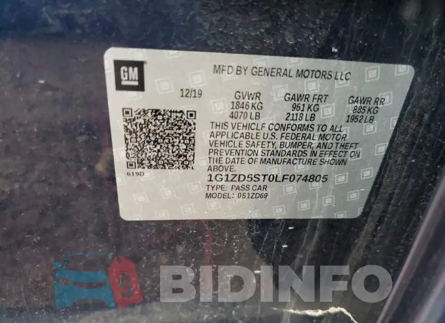 1G1ZD5ST0LF074805 Photo# 12