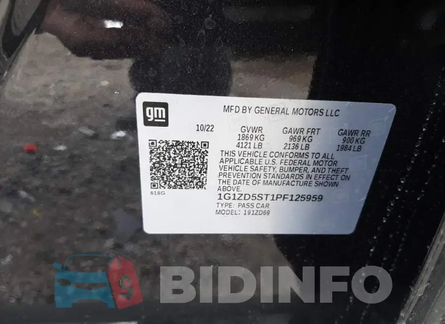 1G1ZD5ST1PF125959 Photo# 12