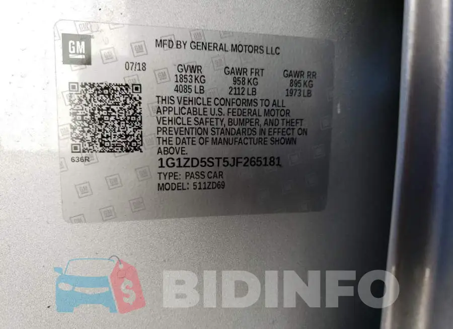 1G1ZD5ST5JF265181 Photo# 12
