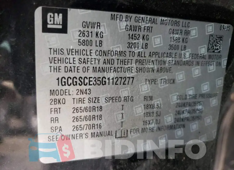 1GCGSCE35G1127277 Photo# 12
