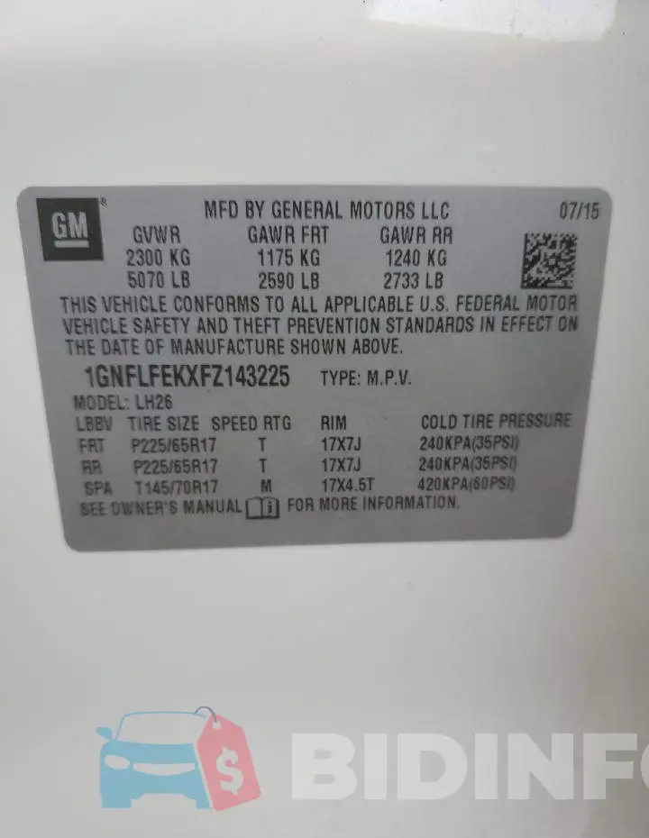1GNFLFEKXFZ143225 Photo# 13