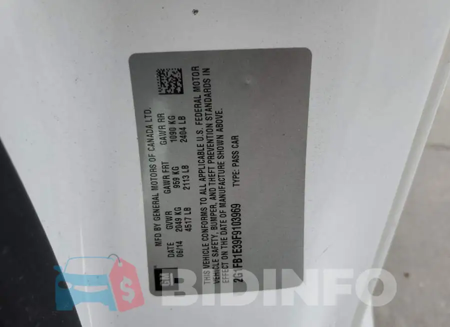 2G1FB1E39F9103969 Photo# 13