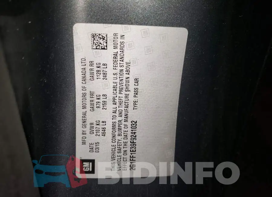 2G1FF1E39F9241032 Photo# 10