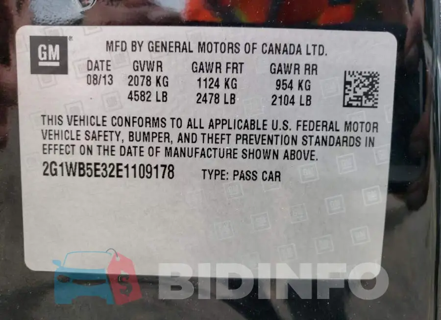 2G1WB5E32E1109178 Photo# 12