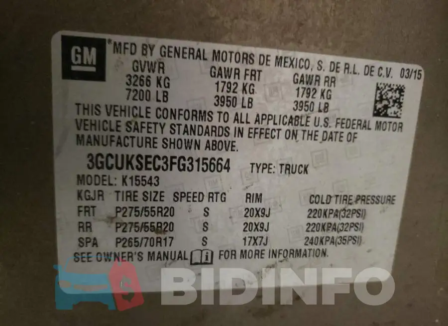 3GCUKSEC3FG315664 Photo# 12