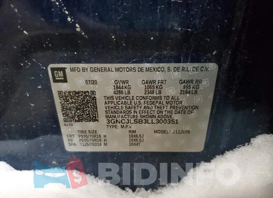 3GNCJLSB3LL300351 Photo# 14