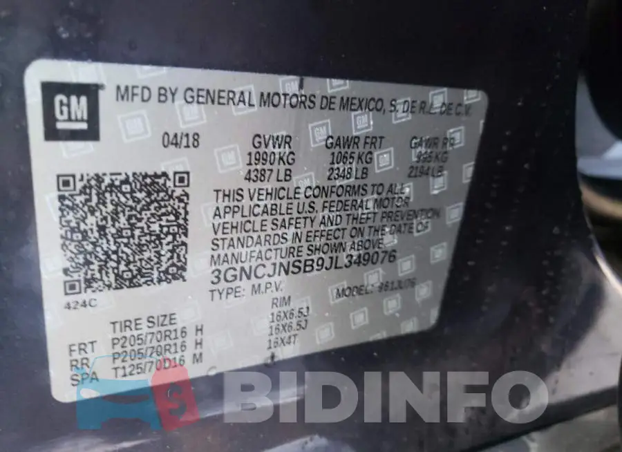 3GNCJNSB9JL349076 Photo# 12