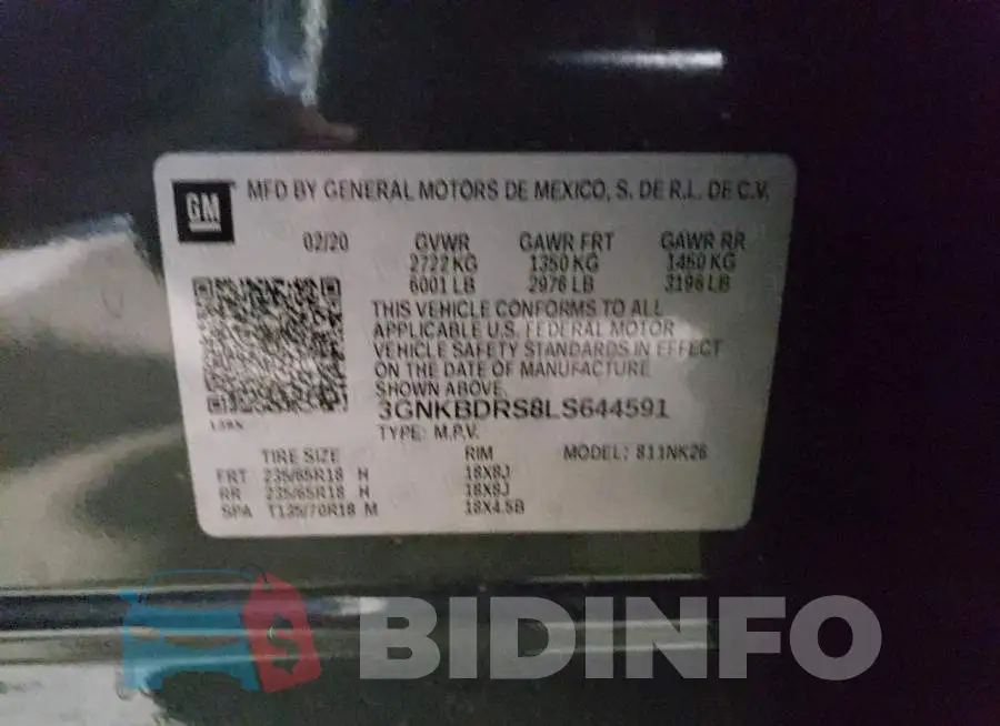 3GNKBDRS8LS644591 Photo# 12