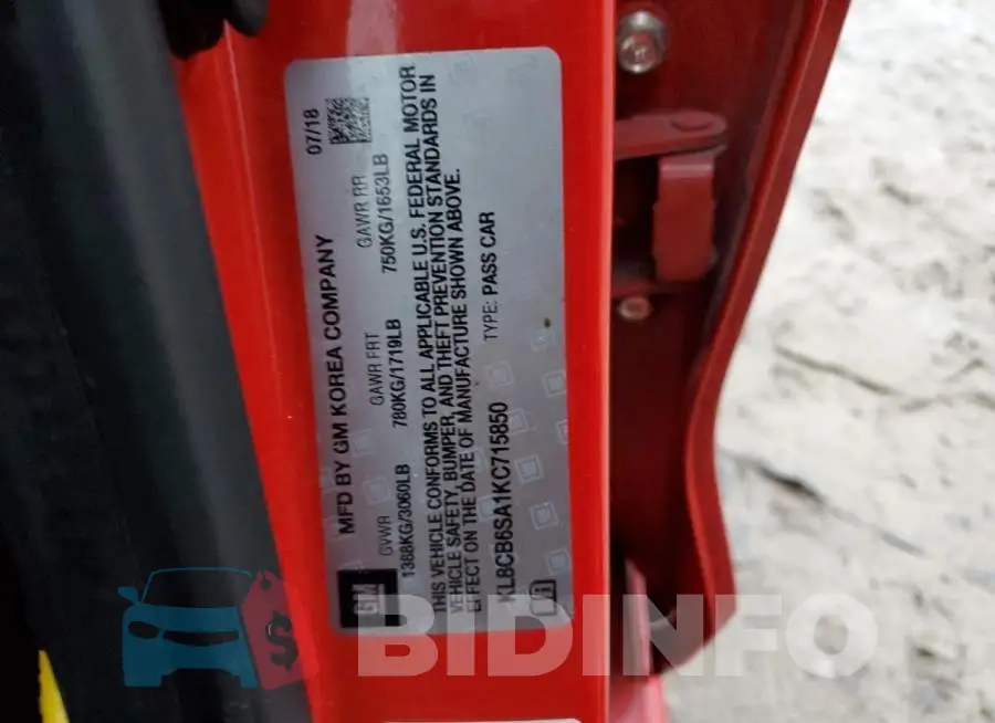 KL8CB6SA1KC715850 Photo# 12