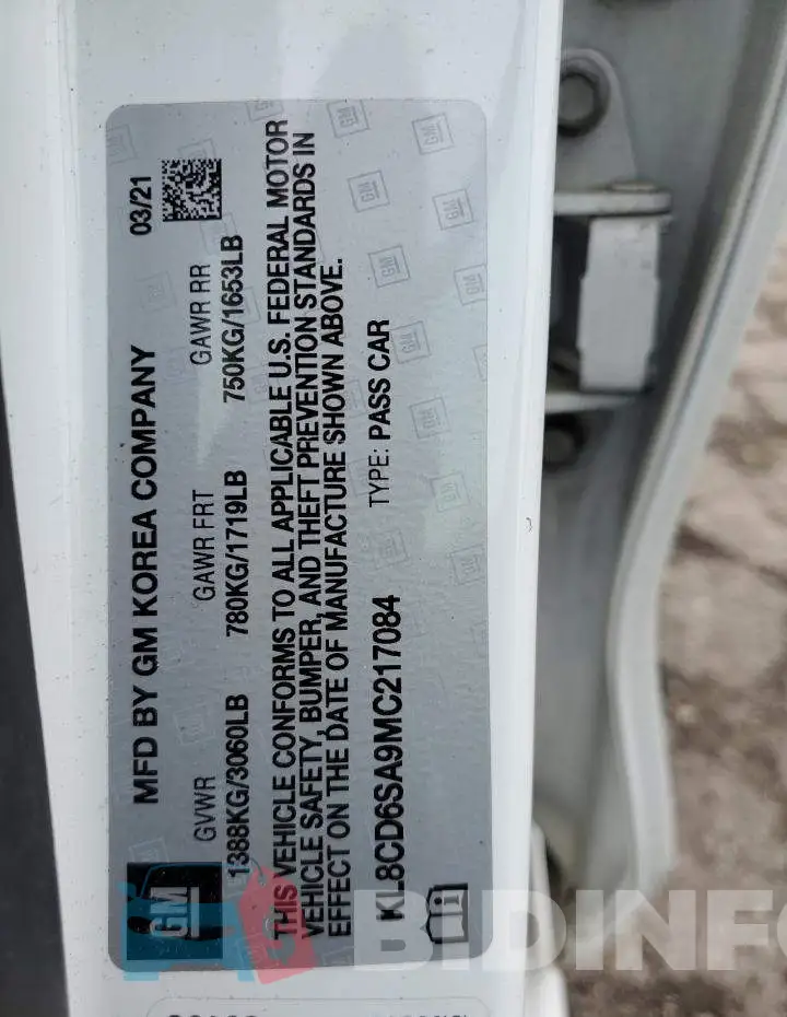 KL8CD6SA9MC217084 Photo# 13