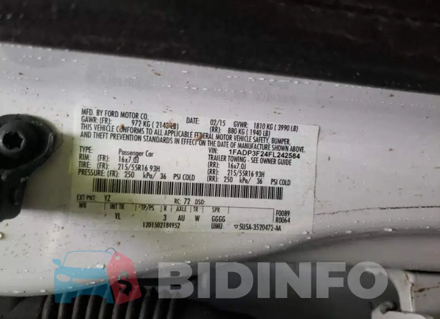 1FADP3F24FL242584 Photo# 13